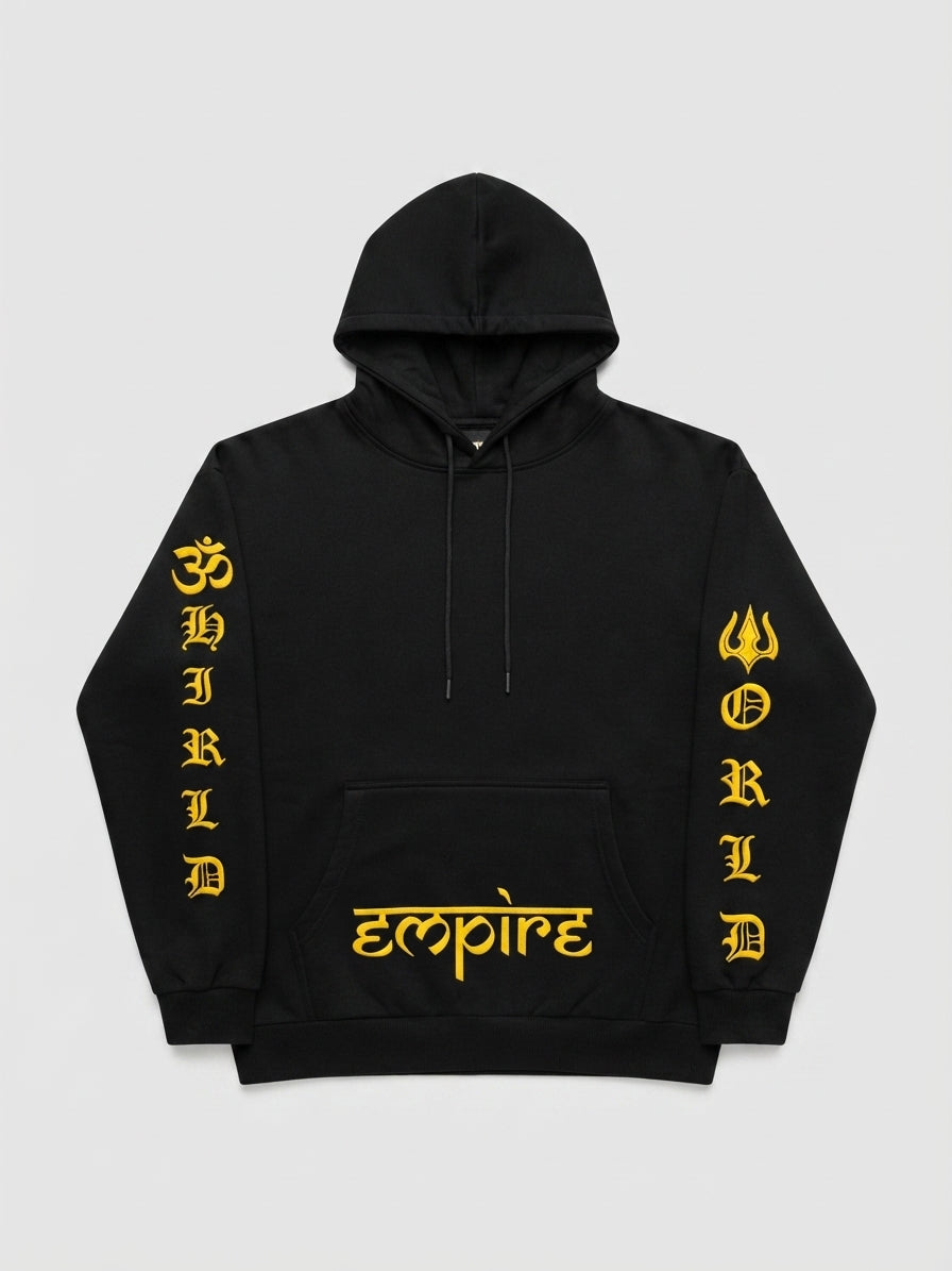Symbolic Graphic Hoodie with Hidden Pocket