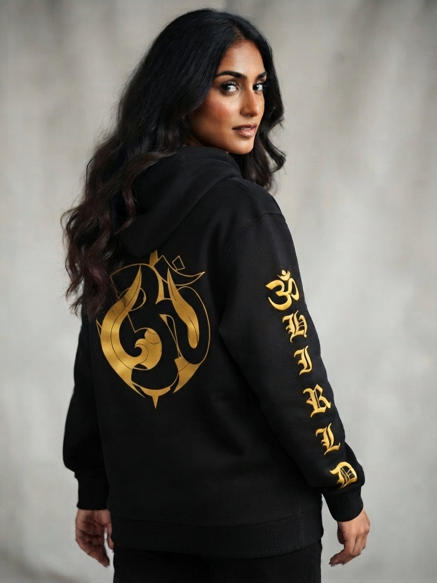 Symbolic Graphic Hoodie with Hidden Pocket