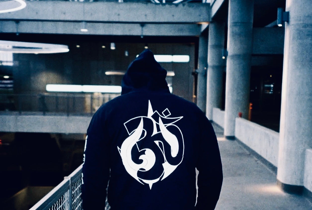 Symbolic Graphic Hoodie with Hidden Pocket